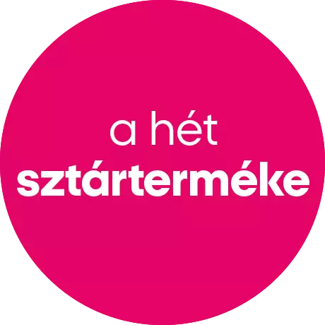 Pink kör fehér szöveggel: "a hét sztárterméke".